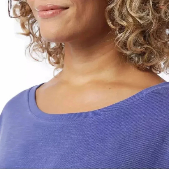 32 Degrees Ladies' Short Sleeve Relaxed Fit Ribbed Top Shirt - Picture 4 of 8